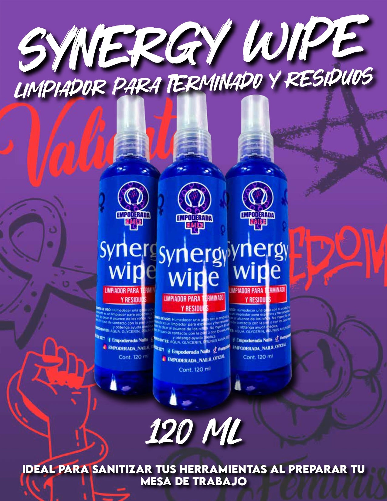 SINERGY WIPE 120 ML